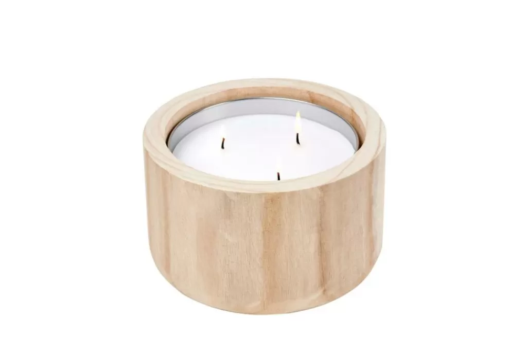 Online CASA CITRONELLA WOOD Vela De Jardim Branco