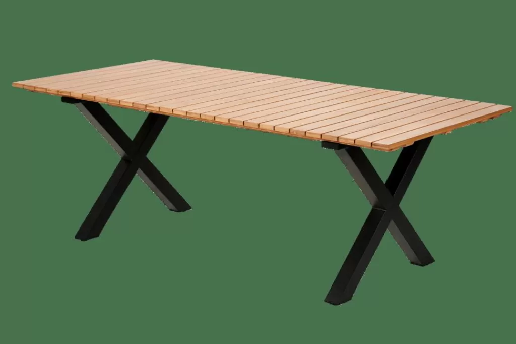 Hot CASA FORMAX Mesa De Jardim Com Pernas Em X Natural/preto
